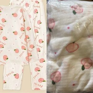 Fleece Pajama Set. Beige. Size M